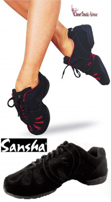 Chaussures de Sport Jazz pour Femmes Chaussures d'entraînement à la Danse  de Danse de Marche Sportive de Zumba Mode Athletic à Lacets Confort Maille  de Coussin d'air Fitness Femme Sneakers Blanc 34 